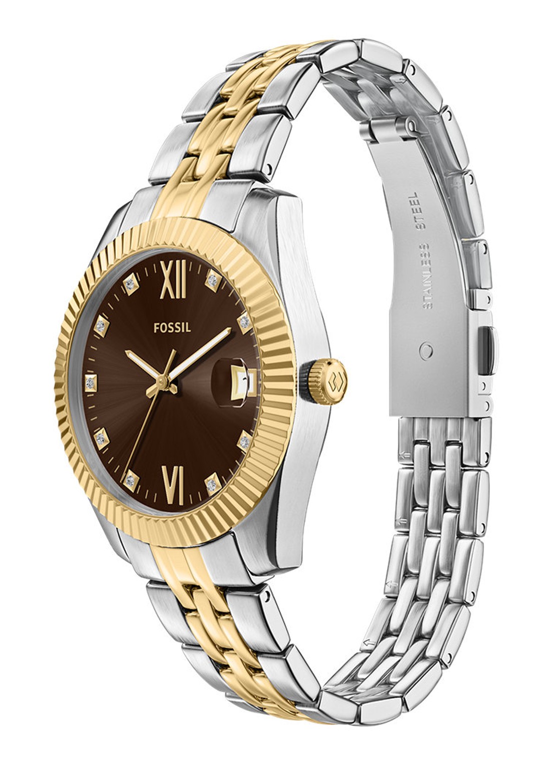 Fossil Scarlette horloge ES5539 - detail 4 zilver
