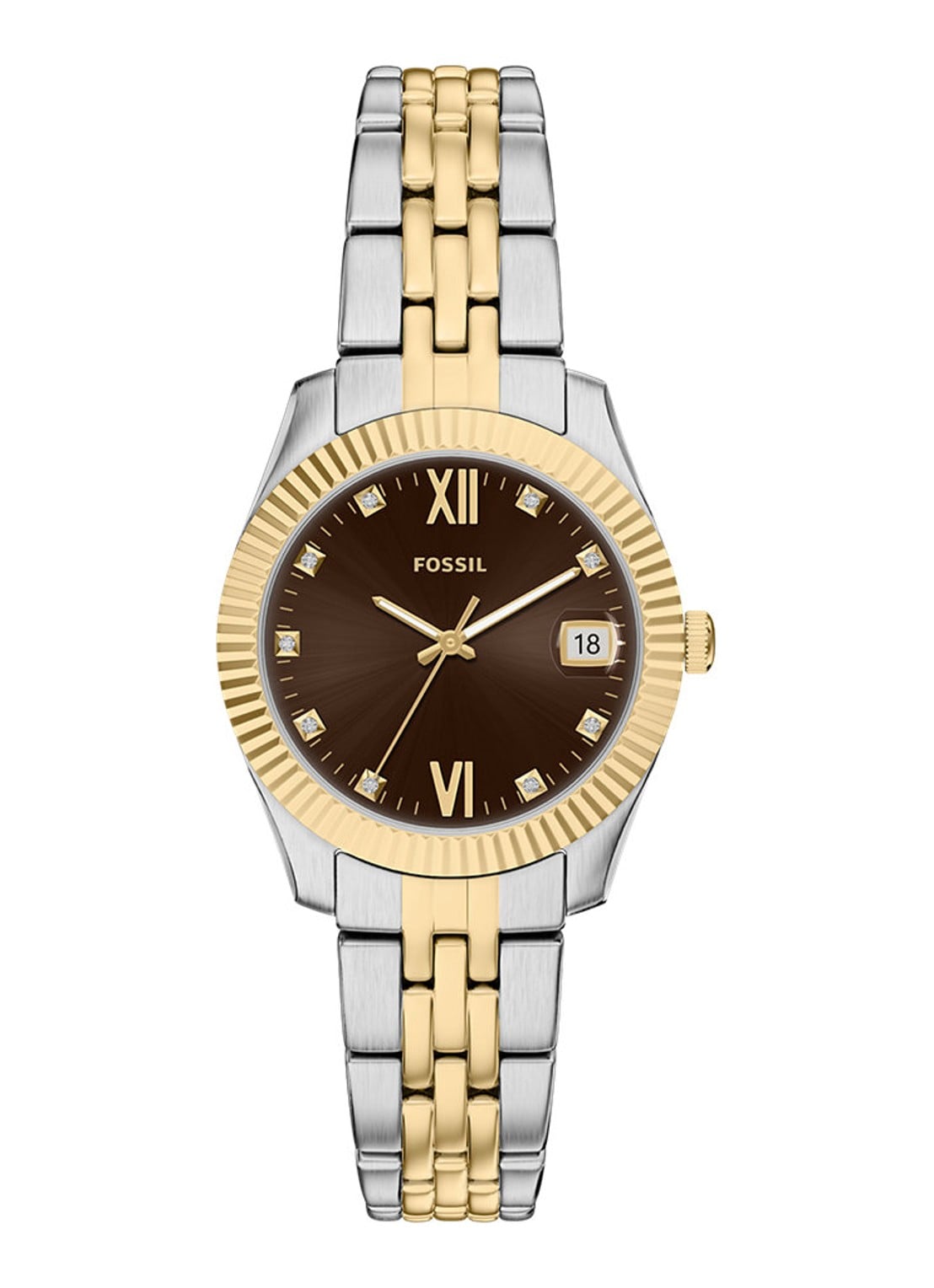 Fossil Scarlette horloge ES5539 - voorkant 6 zilver
