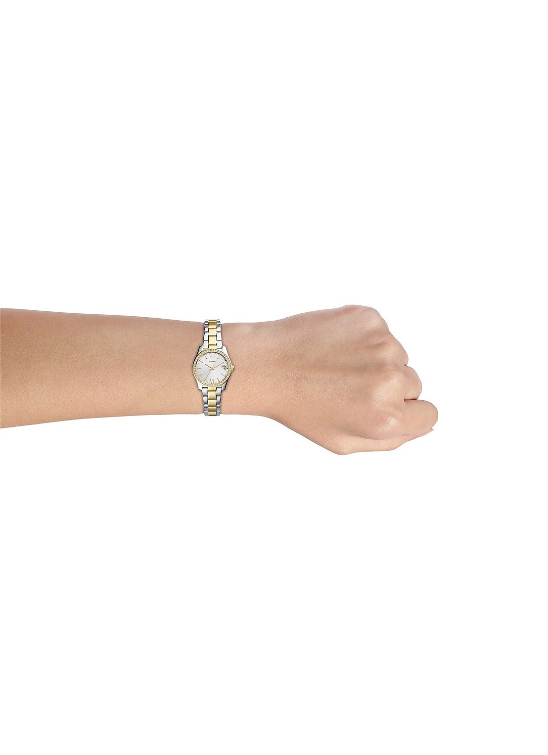 Fossil Scarlette Mini horloge ES4319 - voorkant 2 zilver