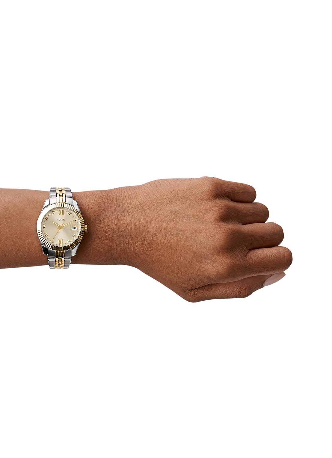 Fossil Scarlette Mini horloge ES4949 - detail 4 goud