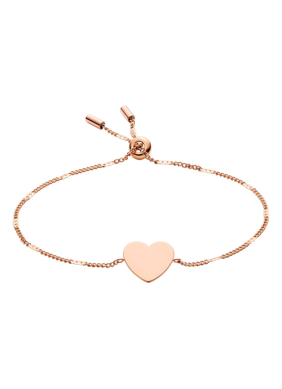 Fossil Schakelarmband JF02965791 - voorkant roségoud