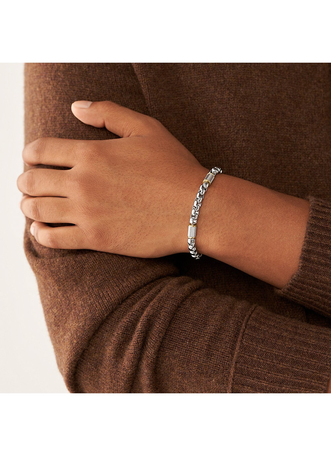Fossil Schakelarmband JF04138998 - detail 4 goud