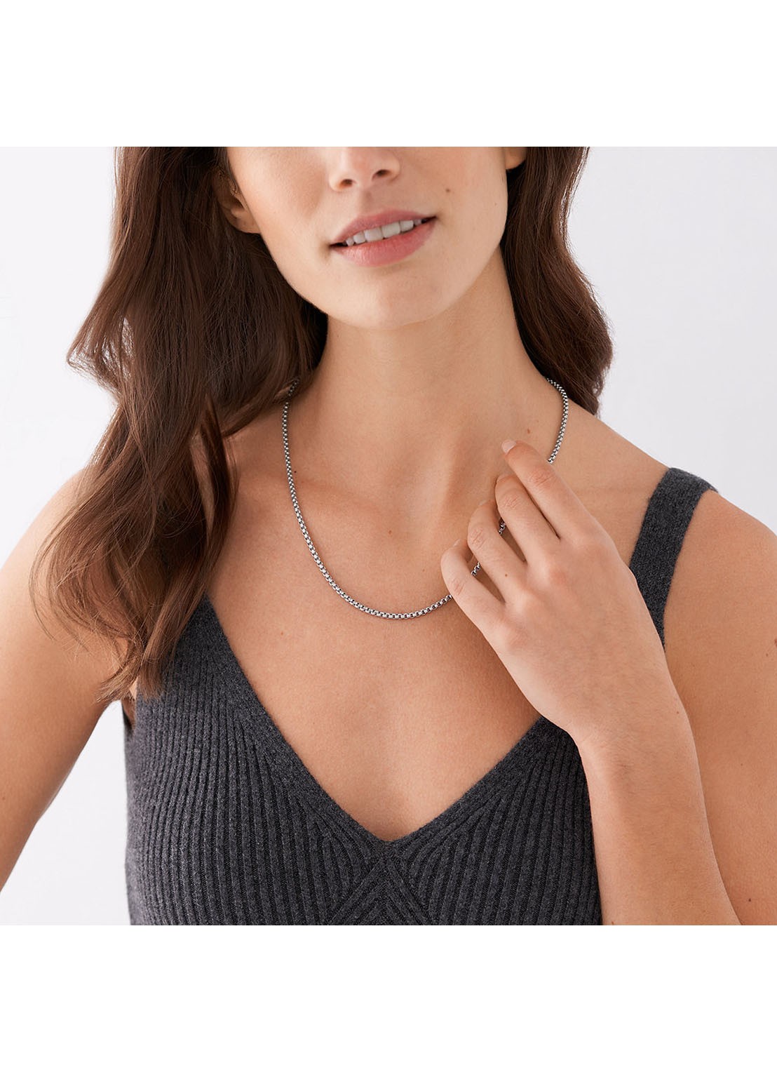 Fossil Schakelketting JF04505040 - detail 5 zilver
