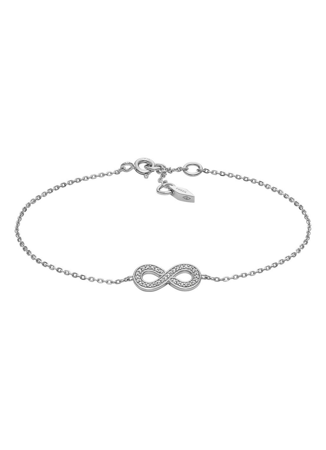 Fossil Sterling armband van zilver JFS00633040 - voorkant zilver