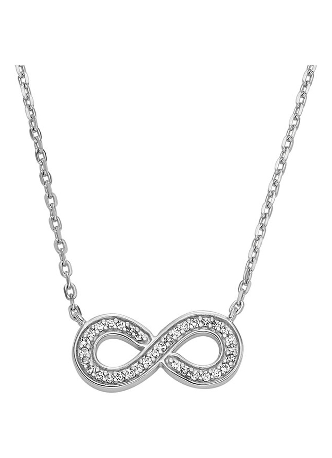 Fossil Sterling ketting van zilver JFS00632040 - voorkant zilver