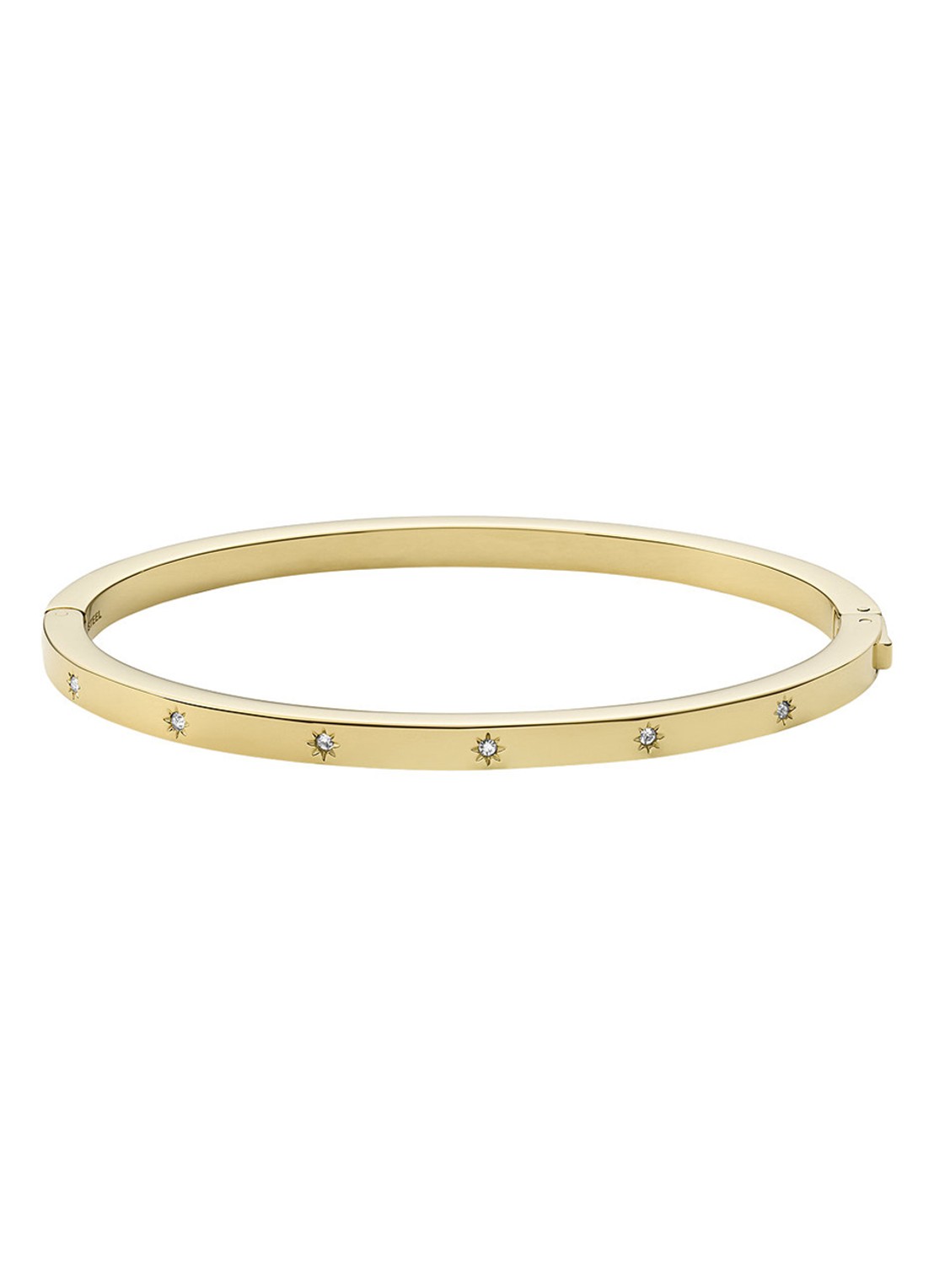 Fossil Sutton bangle met steen JF03872710 - voorkant goud