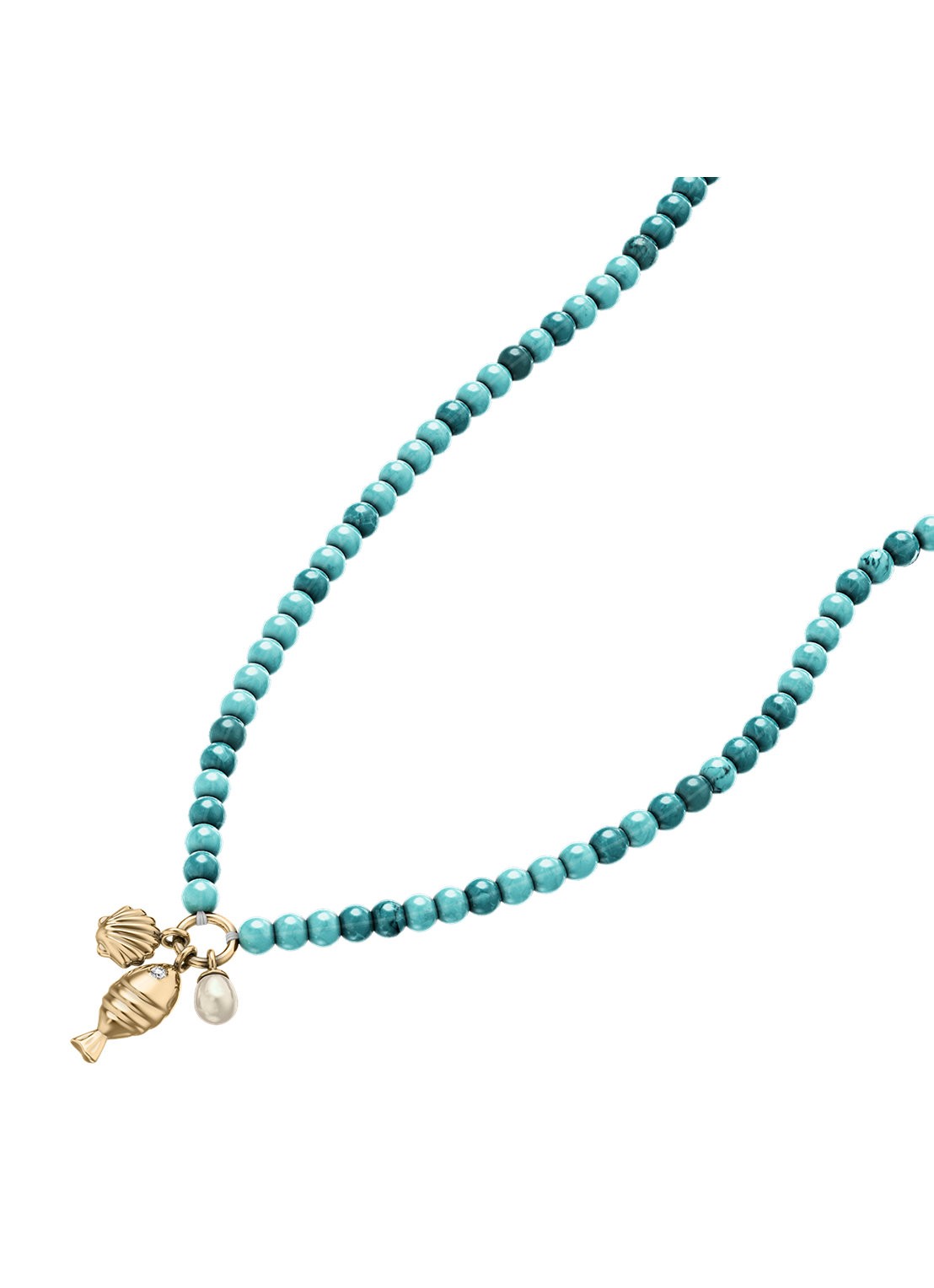 Fossil Sutton ketting  JA7318710 - detail 2 goud