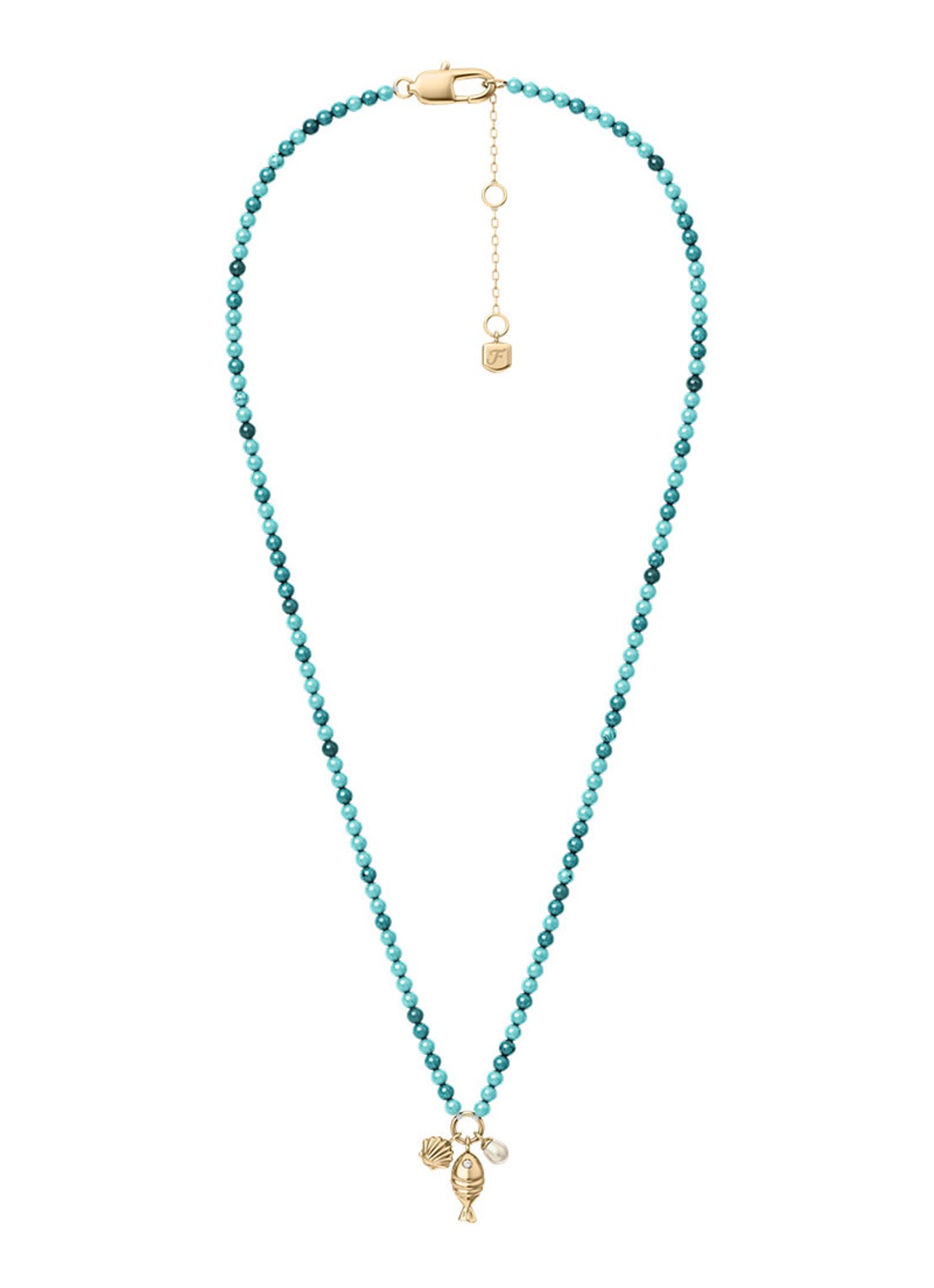 Fossil Sutton ketting  JA7318710 - detail 3 goud