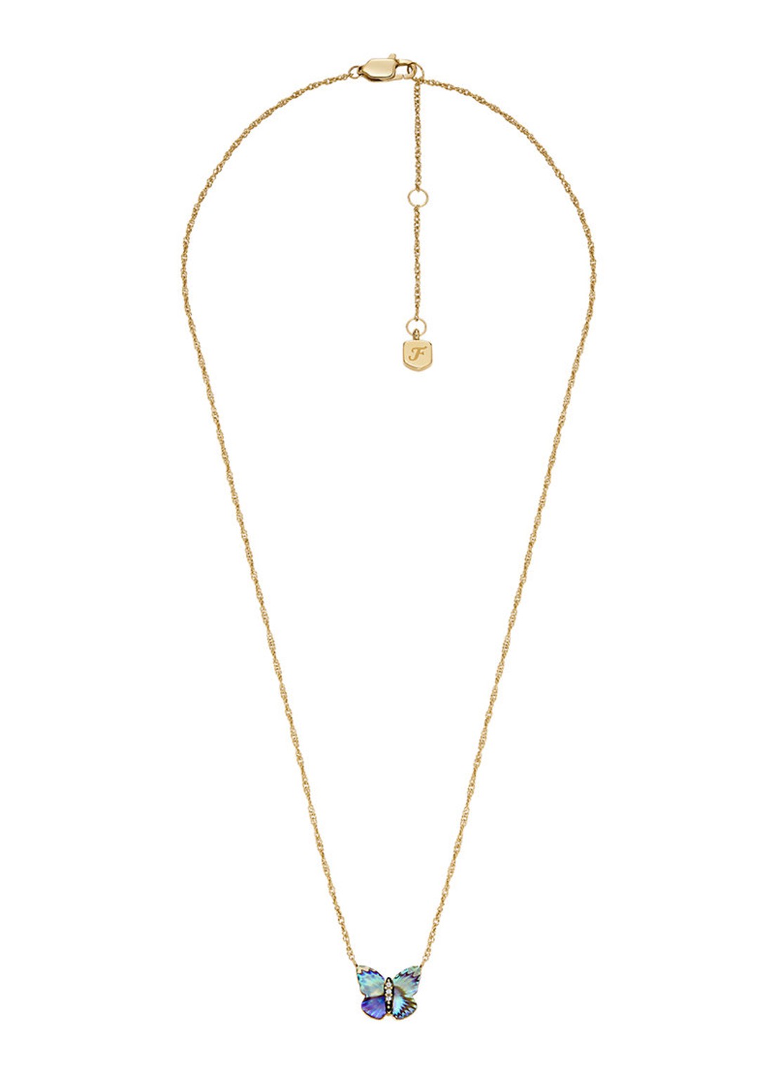 Fossil Sutton ketting JF04812710 - detail 2 goud