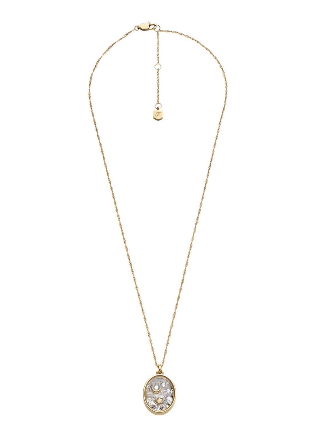 Fossil Sutton ketting JF04893710 - detail 2 goud