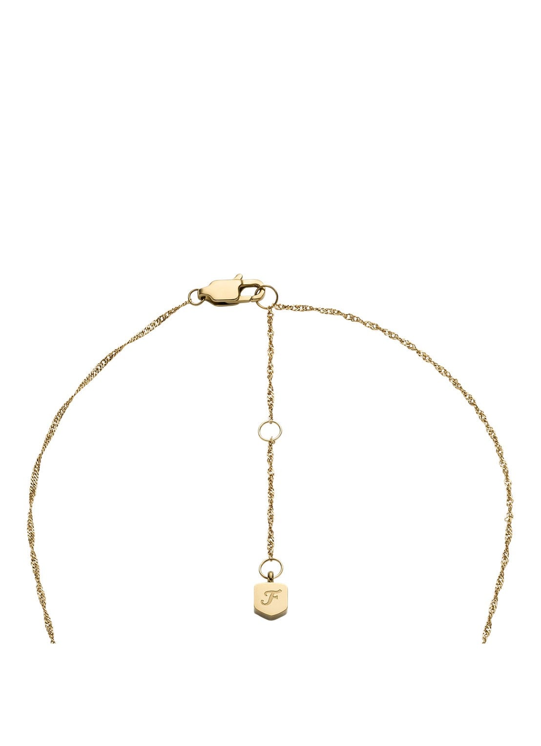 Fossil Sutton ketting JF04893710 - detail 3 goud