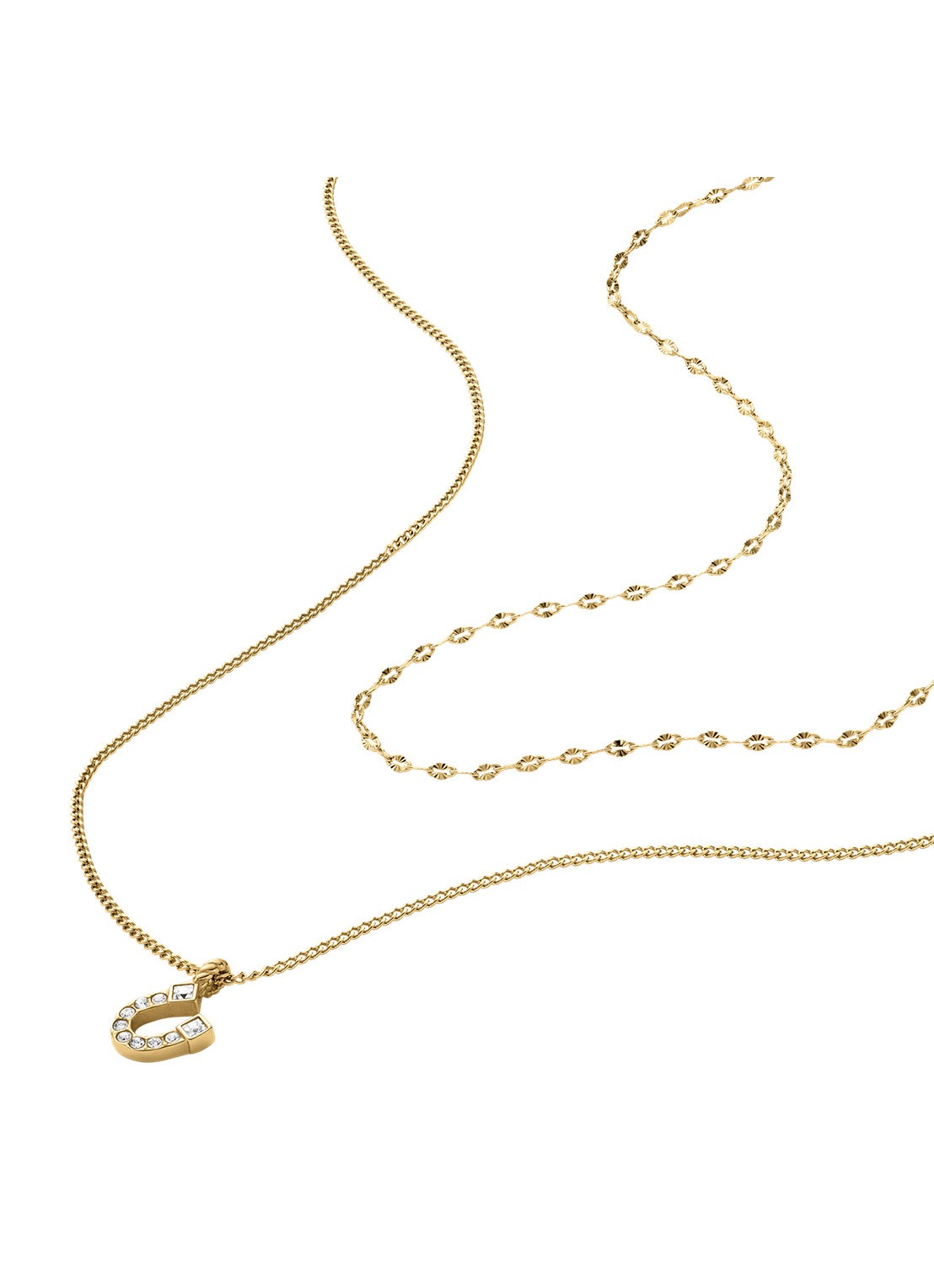 Fossil Sutton ketting JF04906710 - detail goud