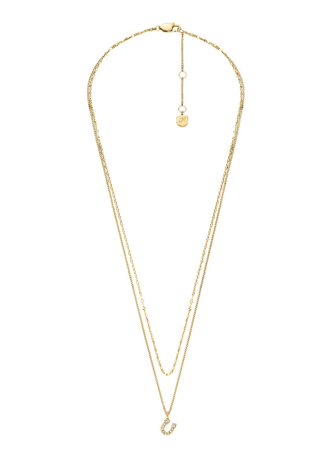 Fossil Sutton ketting JF04906710 - detail 2 goud