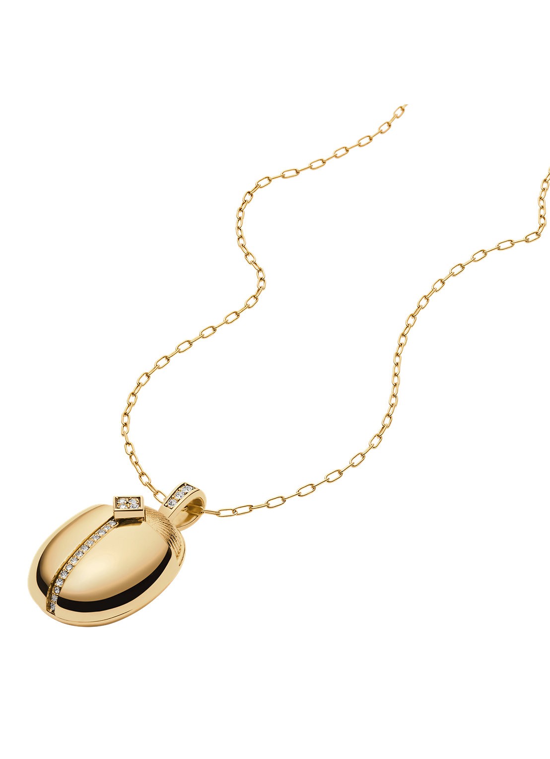 Fossil Sutton ketting JF04962710 - detail goud