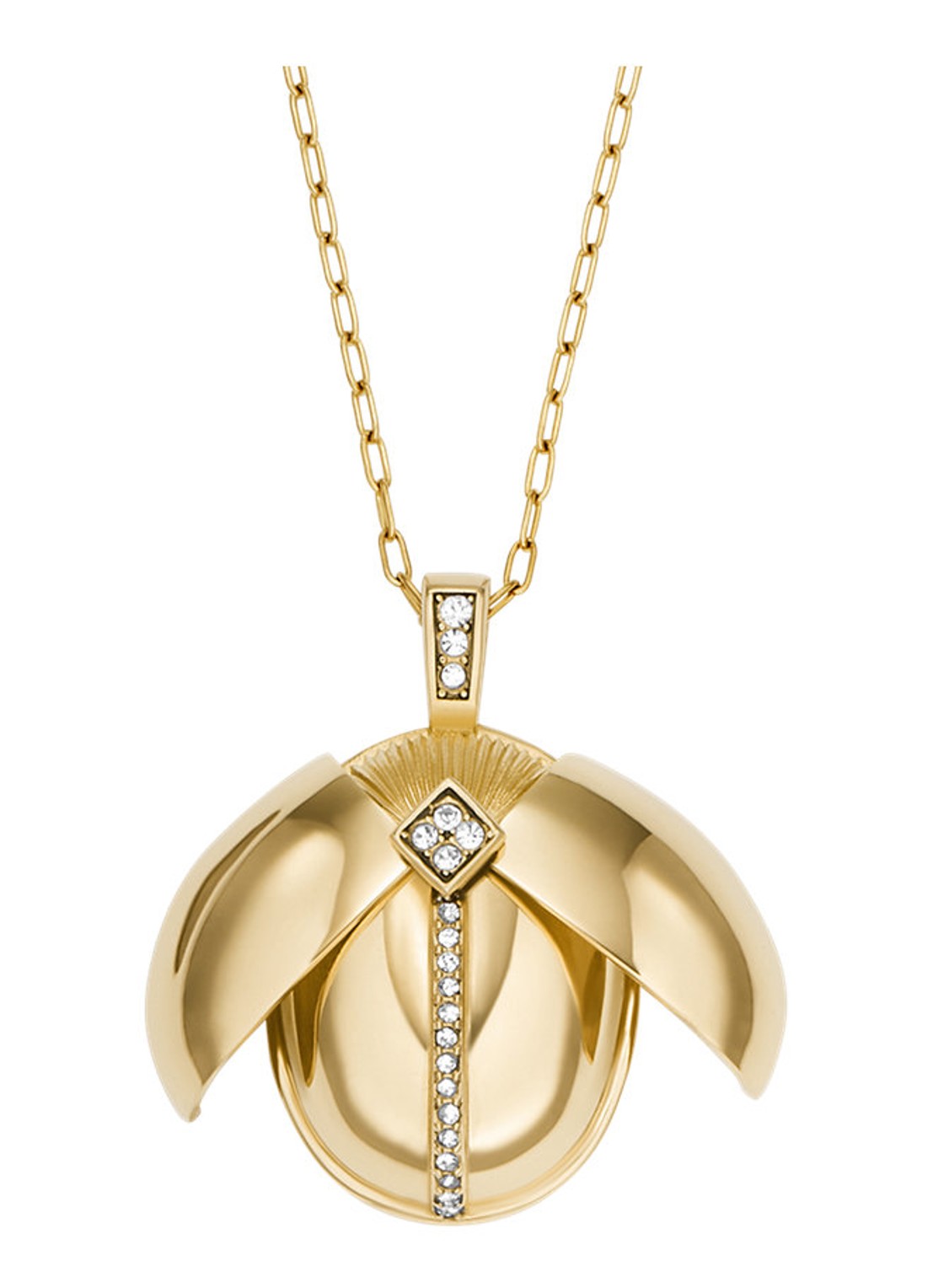 Fossil Sutton ketting JF04962710 - detail 4 goud