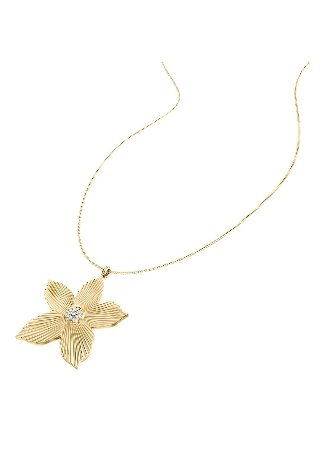 Fossil Sutton ketting JF04968710 - detail 3 goud
