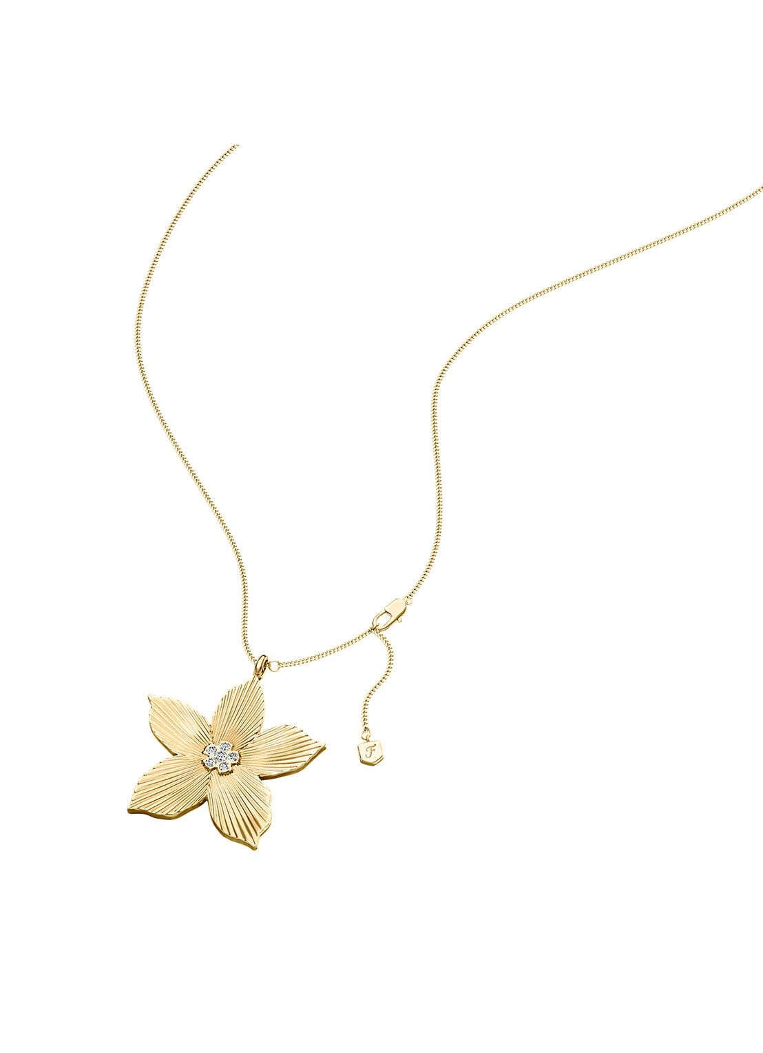 Fossil Sutton ketting JF04968710 - detail 4 goud