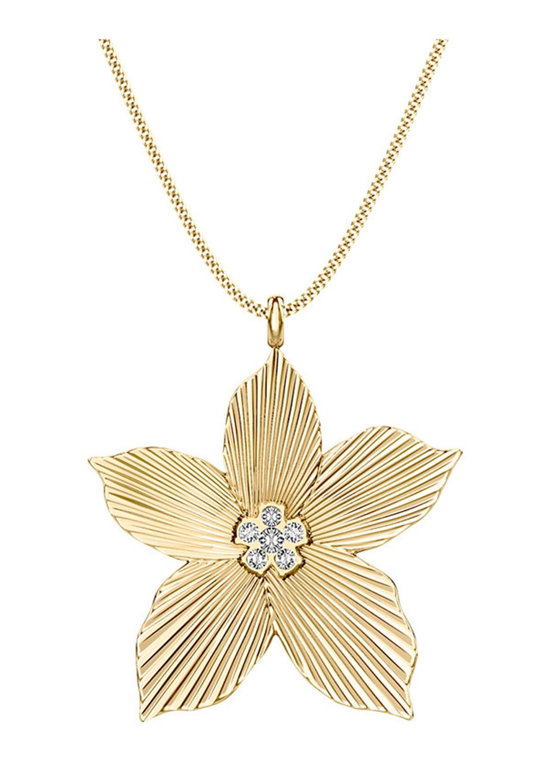 Fossil Sutton ketting JF04968710 - voorkant 6 goud