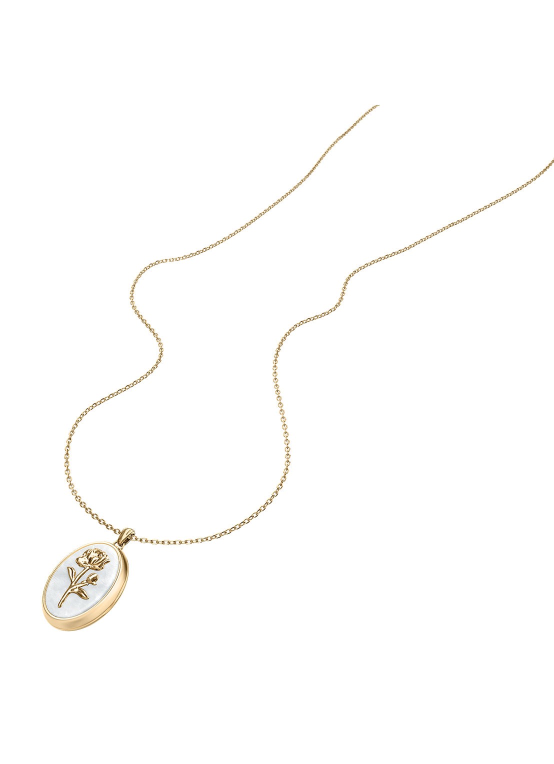 Fossil Sutton ketting  JF04976710 - detail 2 goud