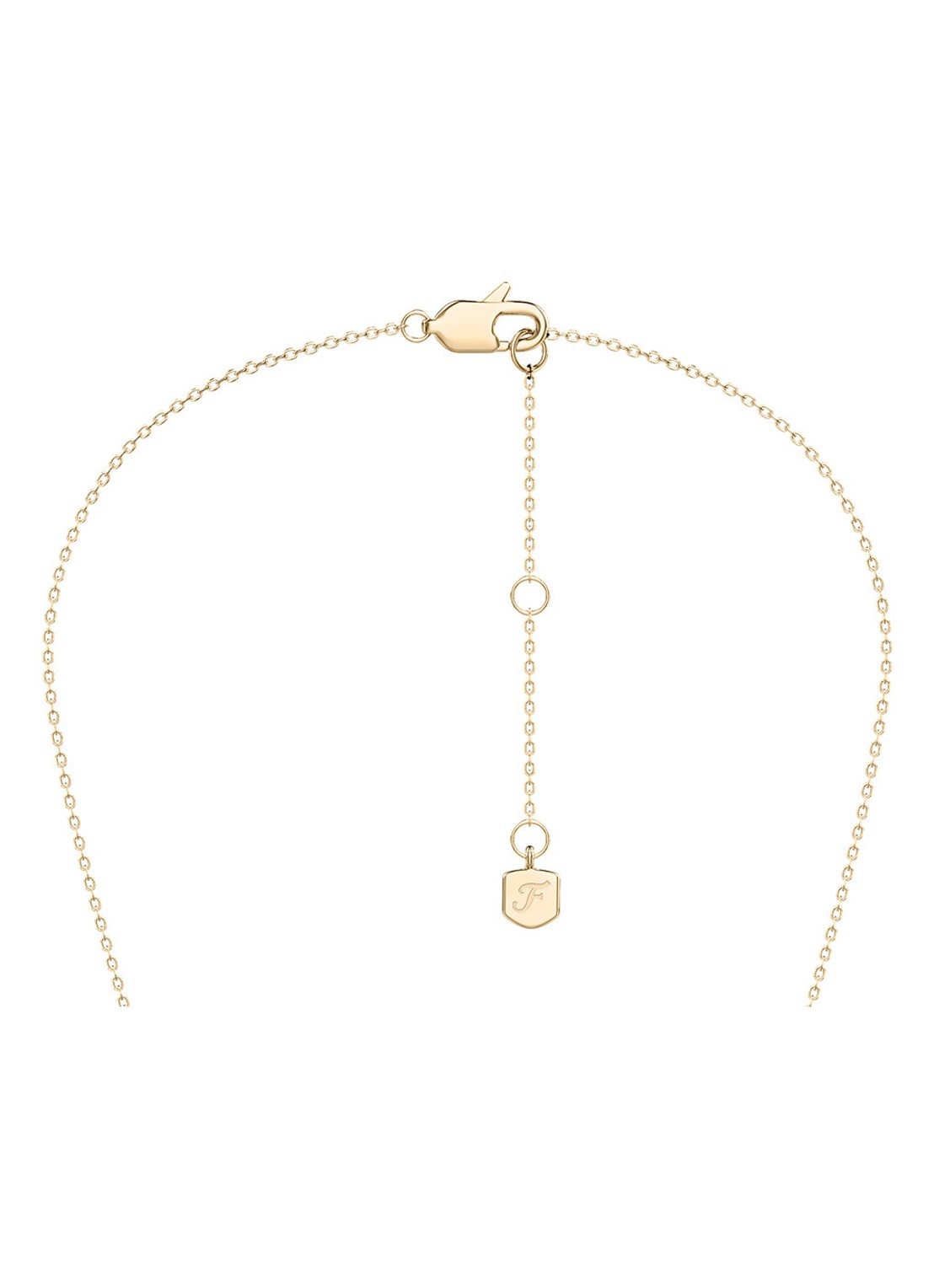Fossil Sutton ketting  JF04976710 - detail 4 goud