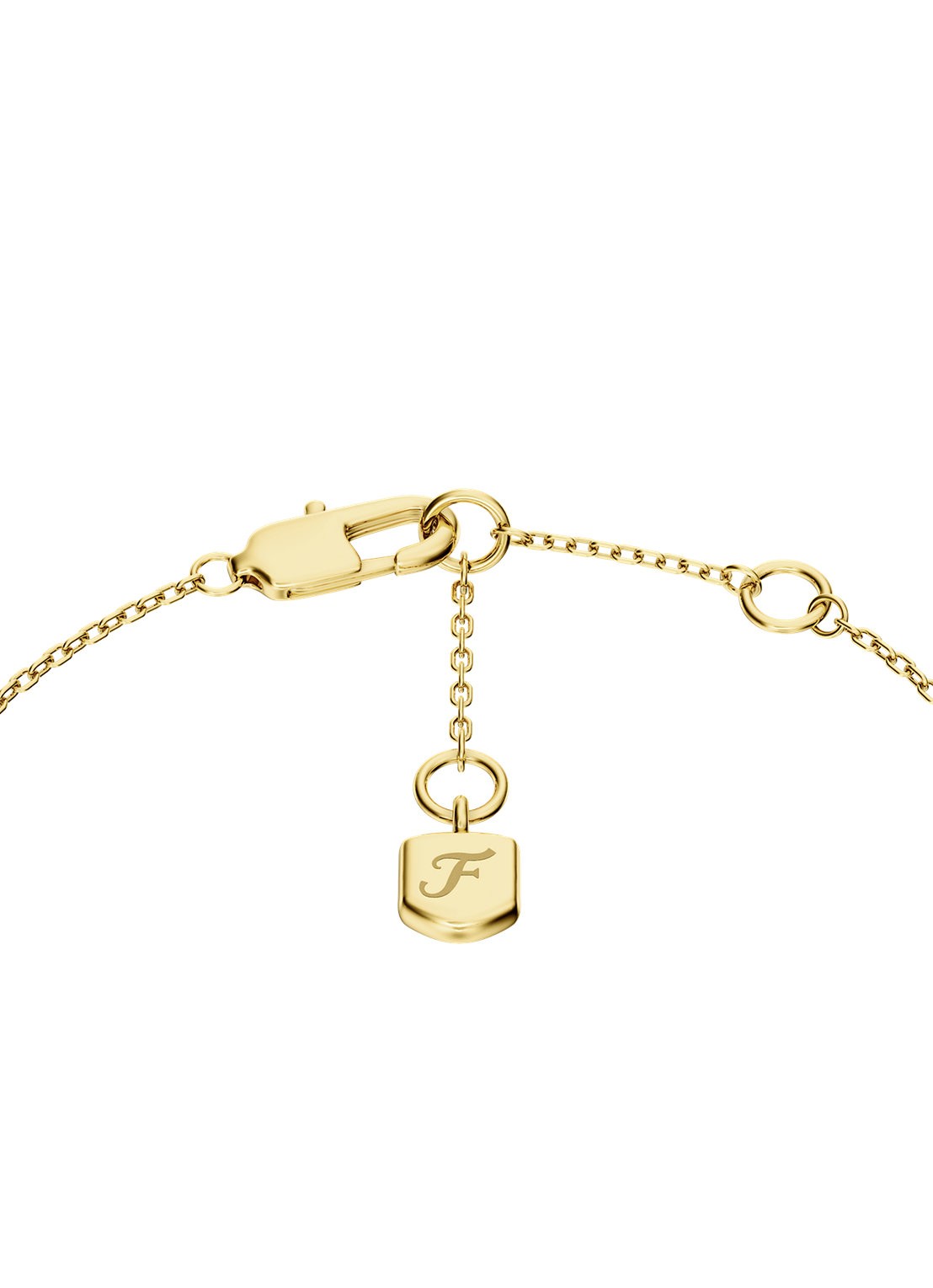Fossil Sutton ketting met zirkonia JA7340710 - detail 2 goud