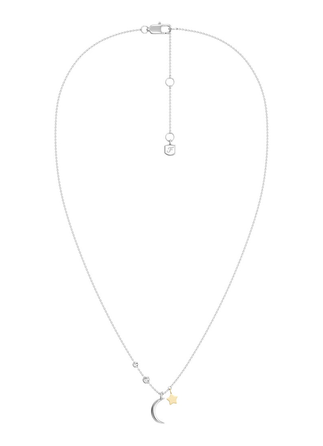 Fossil Sutton ketting met zirkonia JF05036998 - detail 2 zilver