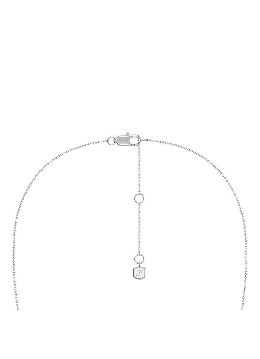 Fossil Sutton ketting met zirkonia JF05036998 - detail 3 zilver