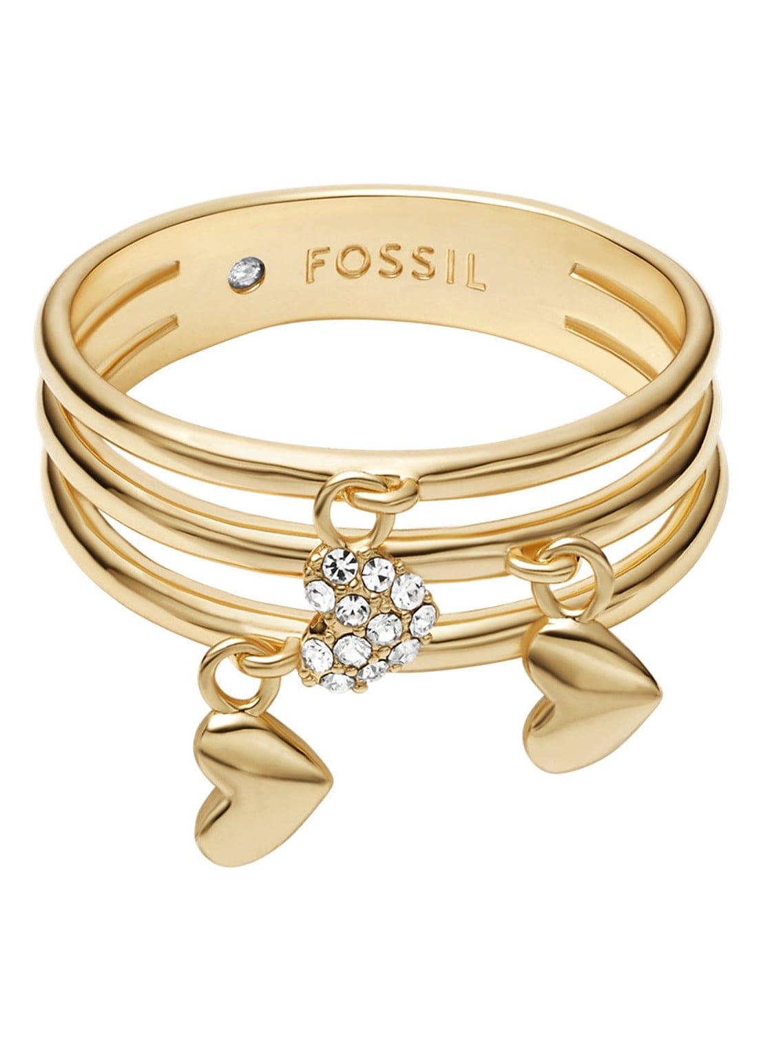 Fossil Sutton ring verguld JA7304710 - detail 2 goud