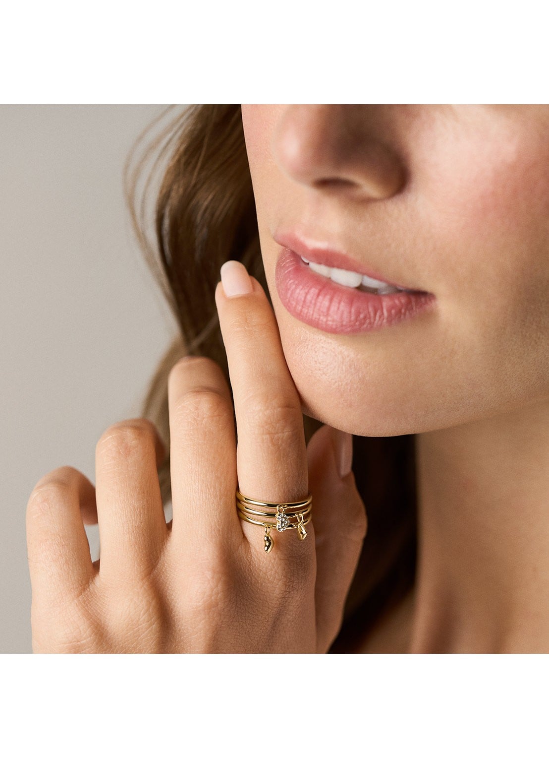 Fossil Sutton ring verguld JA7304710 - detail 5 goud