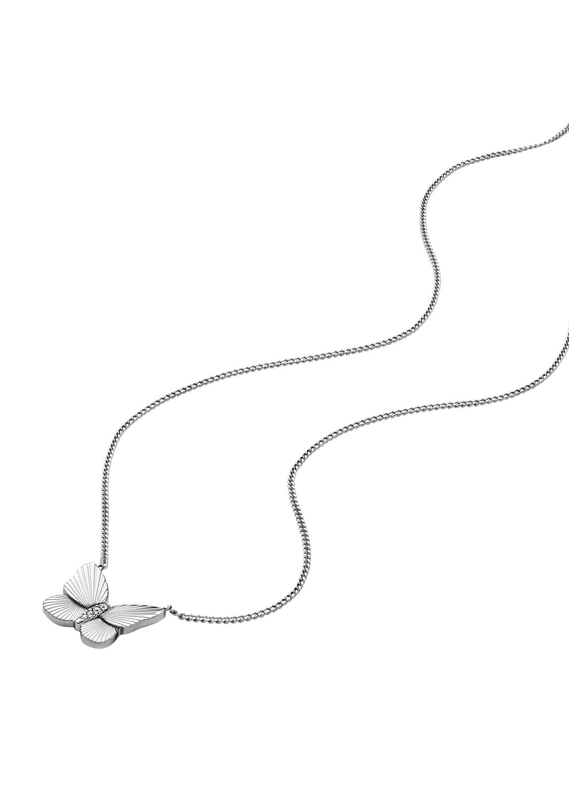 Fossil Sutton set van ketting en oorstekers JF04935SET - detail zilver