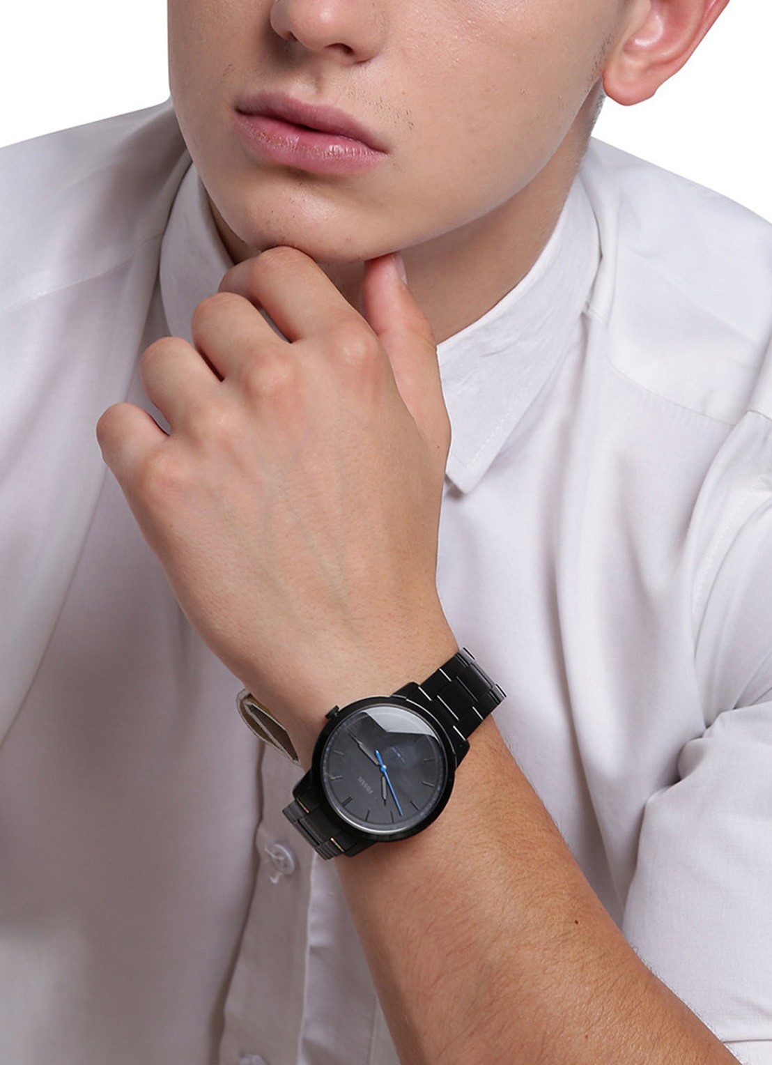 Fossil The Minimalist horloge FS5308 - detail 5 zwart