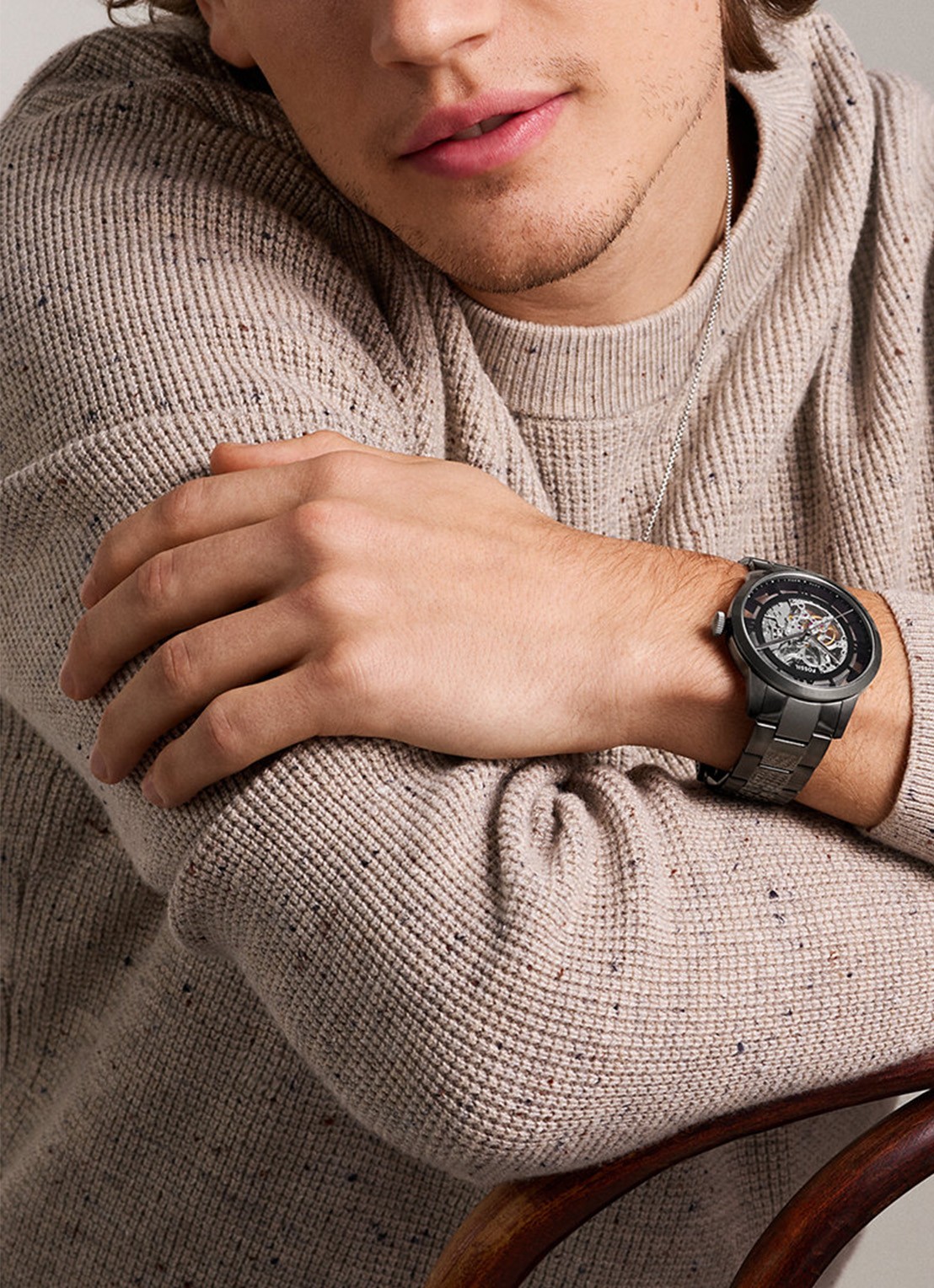 Fossil Townsman horloge ME3268 - detail 5 antraciet