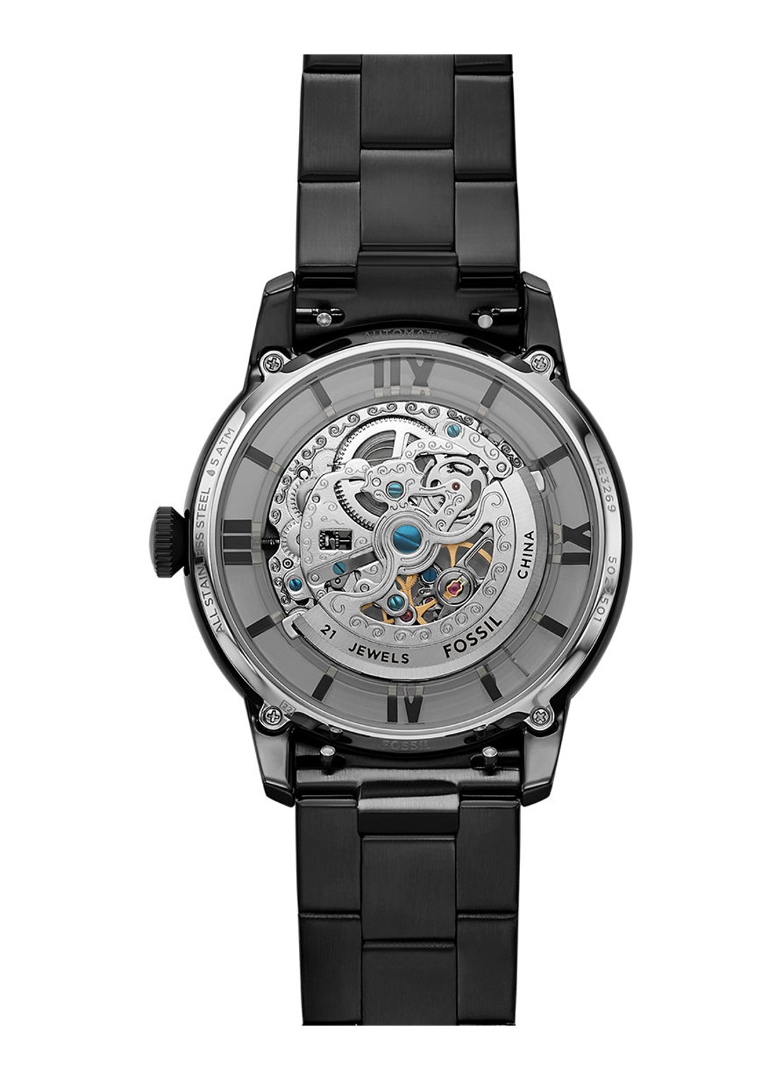 Fossil Townsman horloge ME3269 - detail 3 zwart