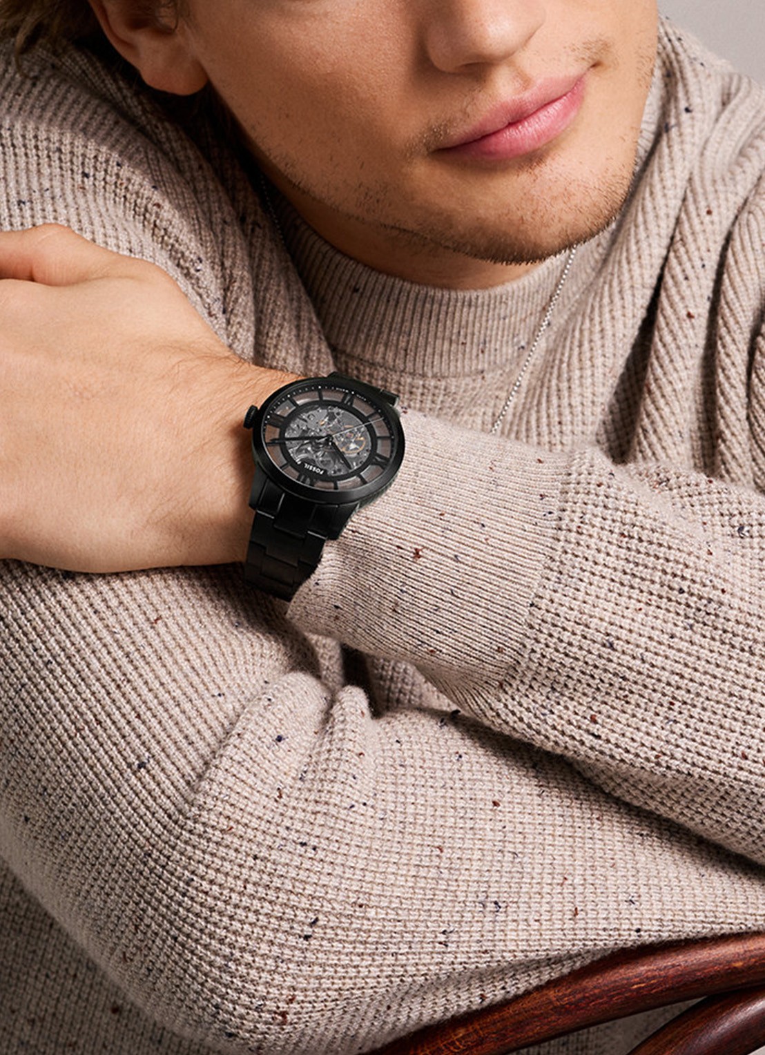 Fossil Townsman horloge ME3269 - detail 5 zwart