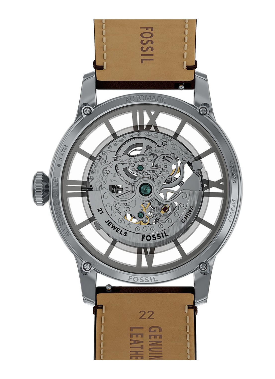 Fossil Townsman horloge ME3270 - detail 4 zilver