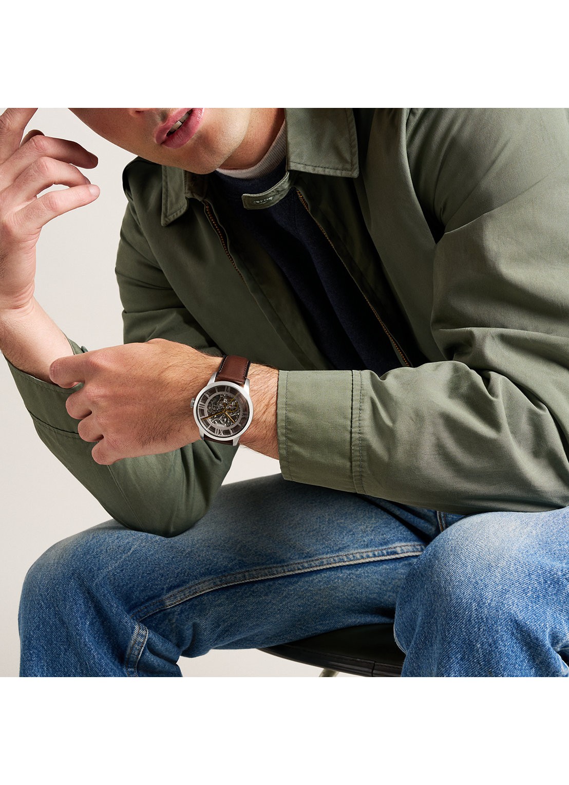 Fossil Townsman horloge ME3270 - detail 5 zilver
