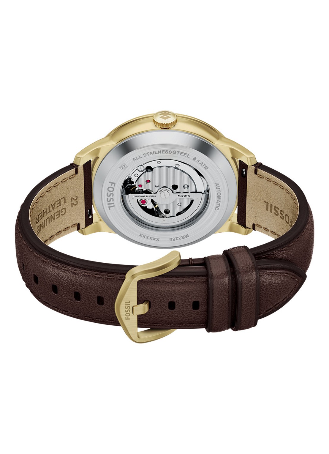 Fossil Townsman horloge ME3286 - detail 4 goud