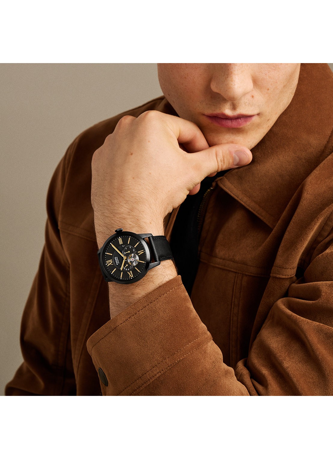 Fossil Townsman horloge ME3290 - detail 5 zwart