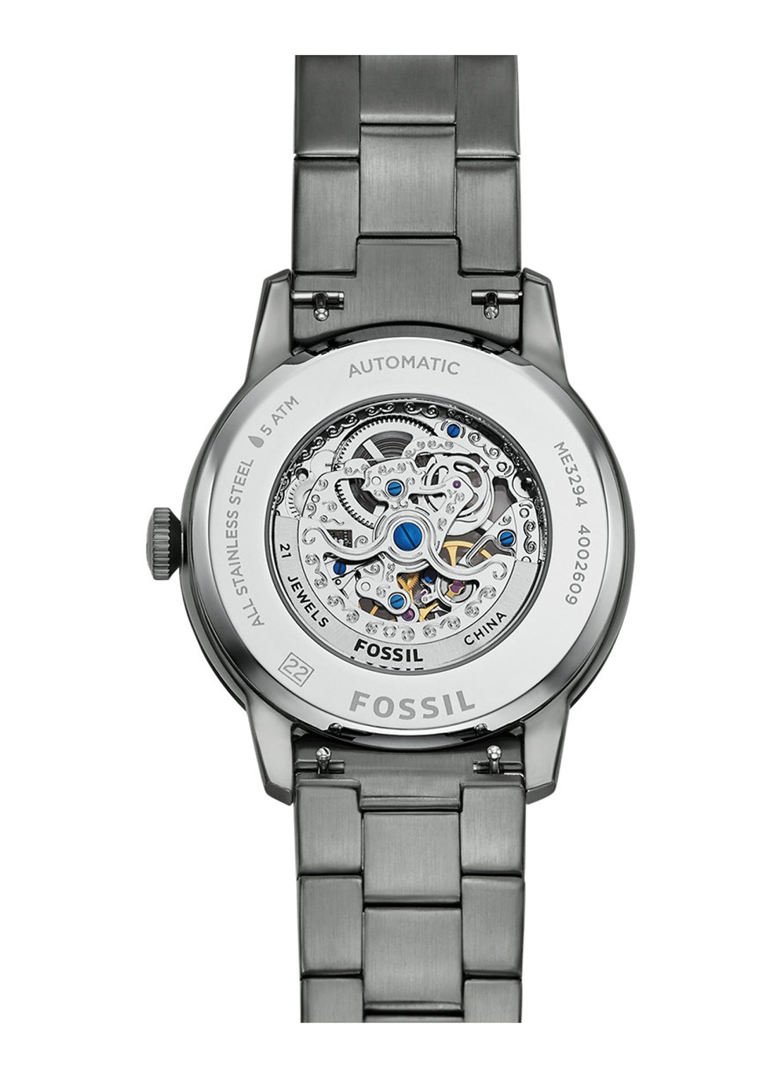 Fossil Townsman horloge ME3294 - detail 3 antraciet