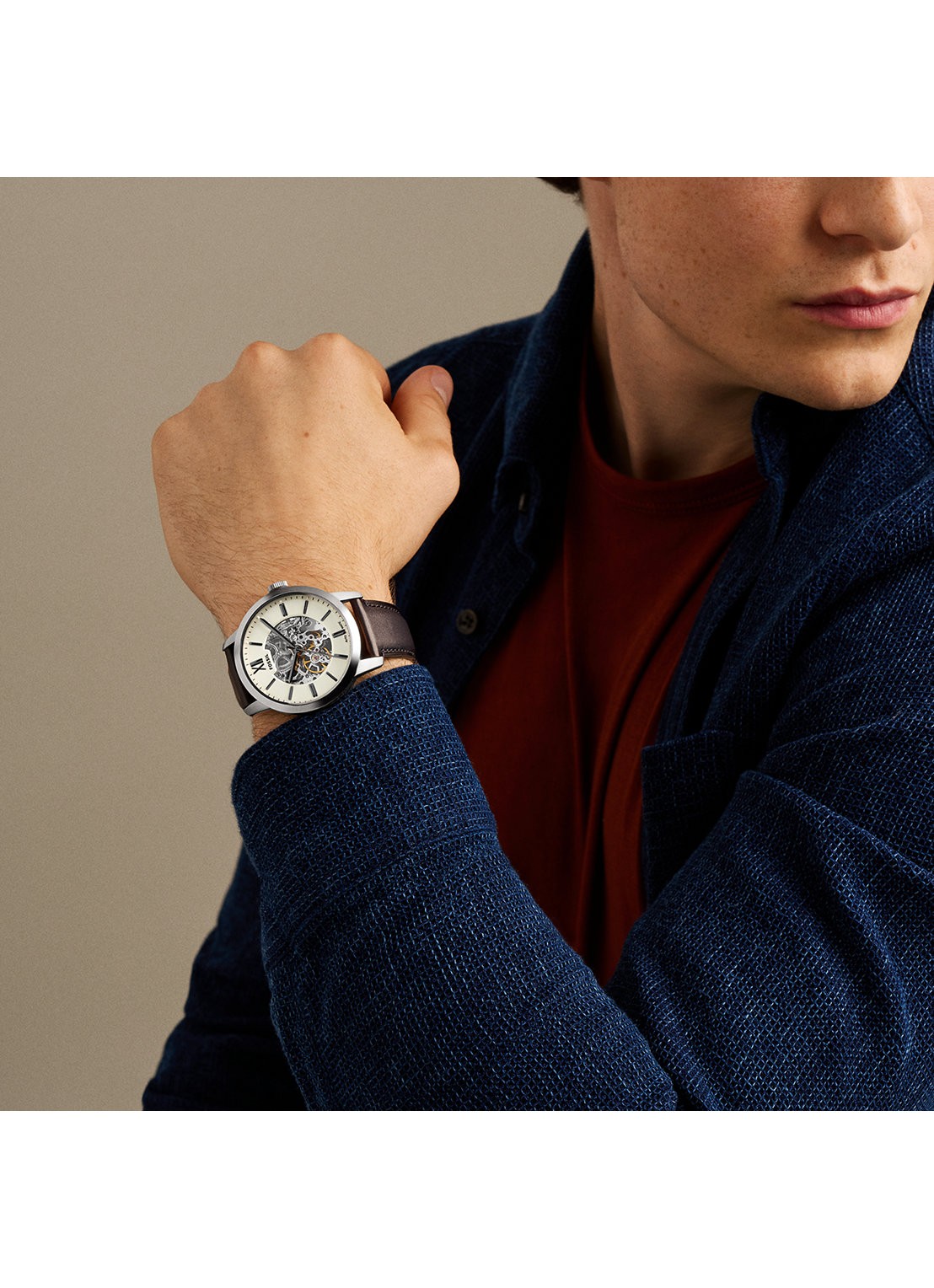 Fossil Townsman horloge ME3299 - detail 4 zilver