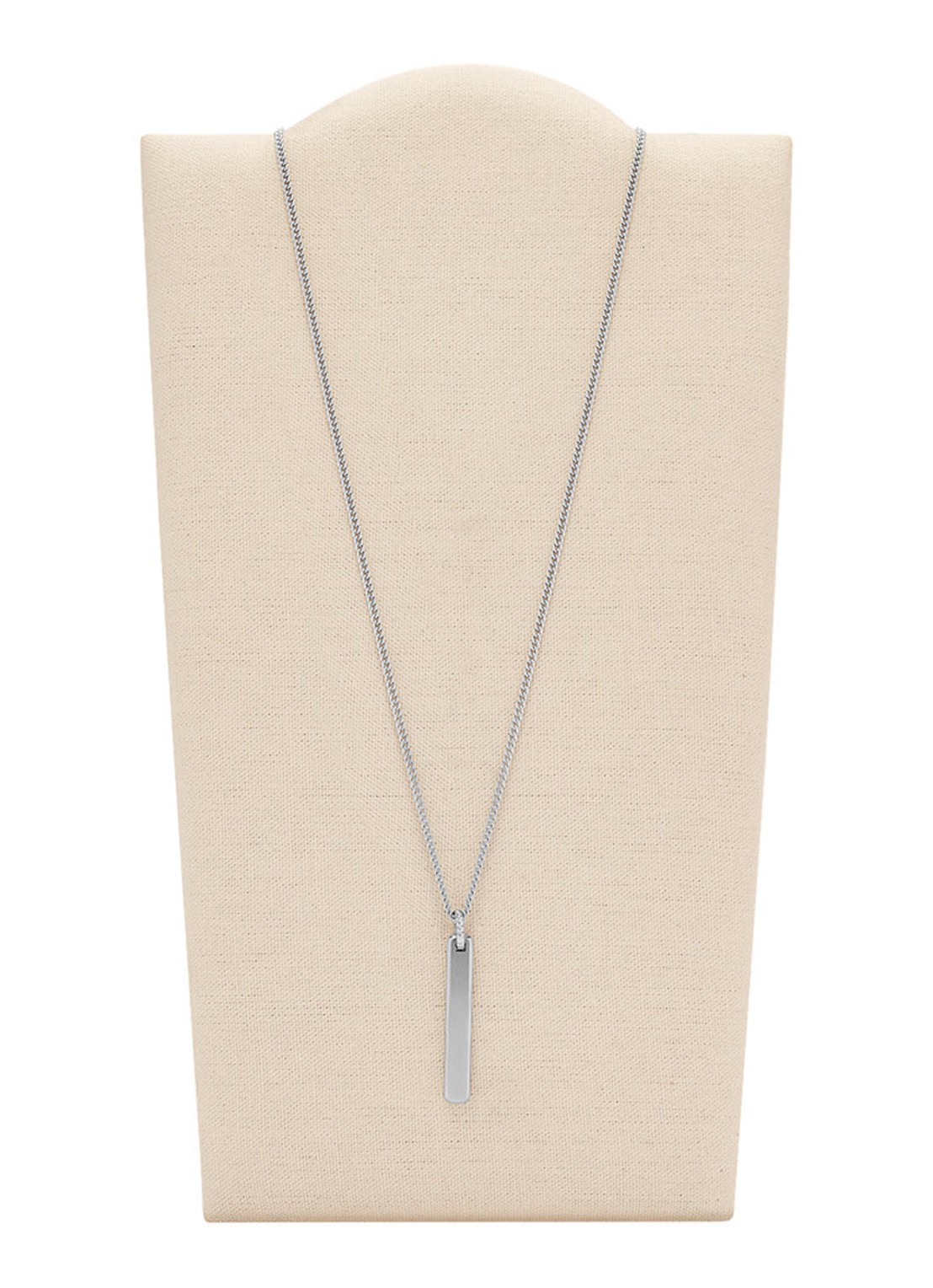 Fossil Vintage Casual schakelketting met hanger JF03988040 - detail zilver