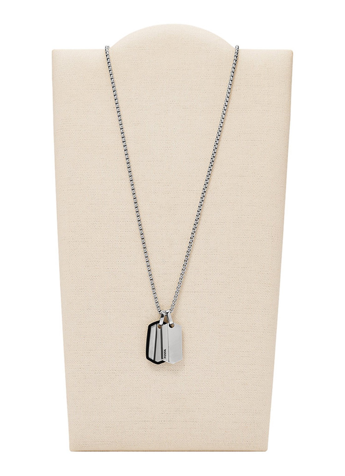 Fossil Vintage Casual schakelketting met hanger JF03996040 - detail 2 zilver