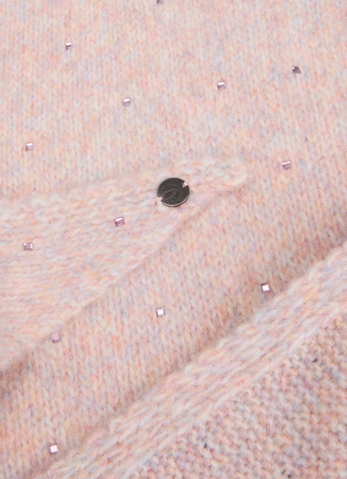 Fraas Sjaal in scheerwolblend met strass 130 x 30 cm - detail 2 zwart