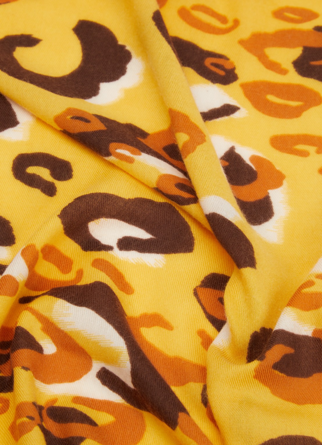 Fraas Sjaal met dierenprint 70 x 190 cm  - detail 2 geel