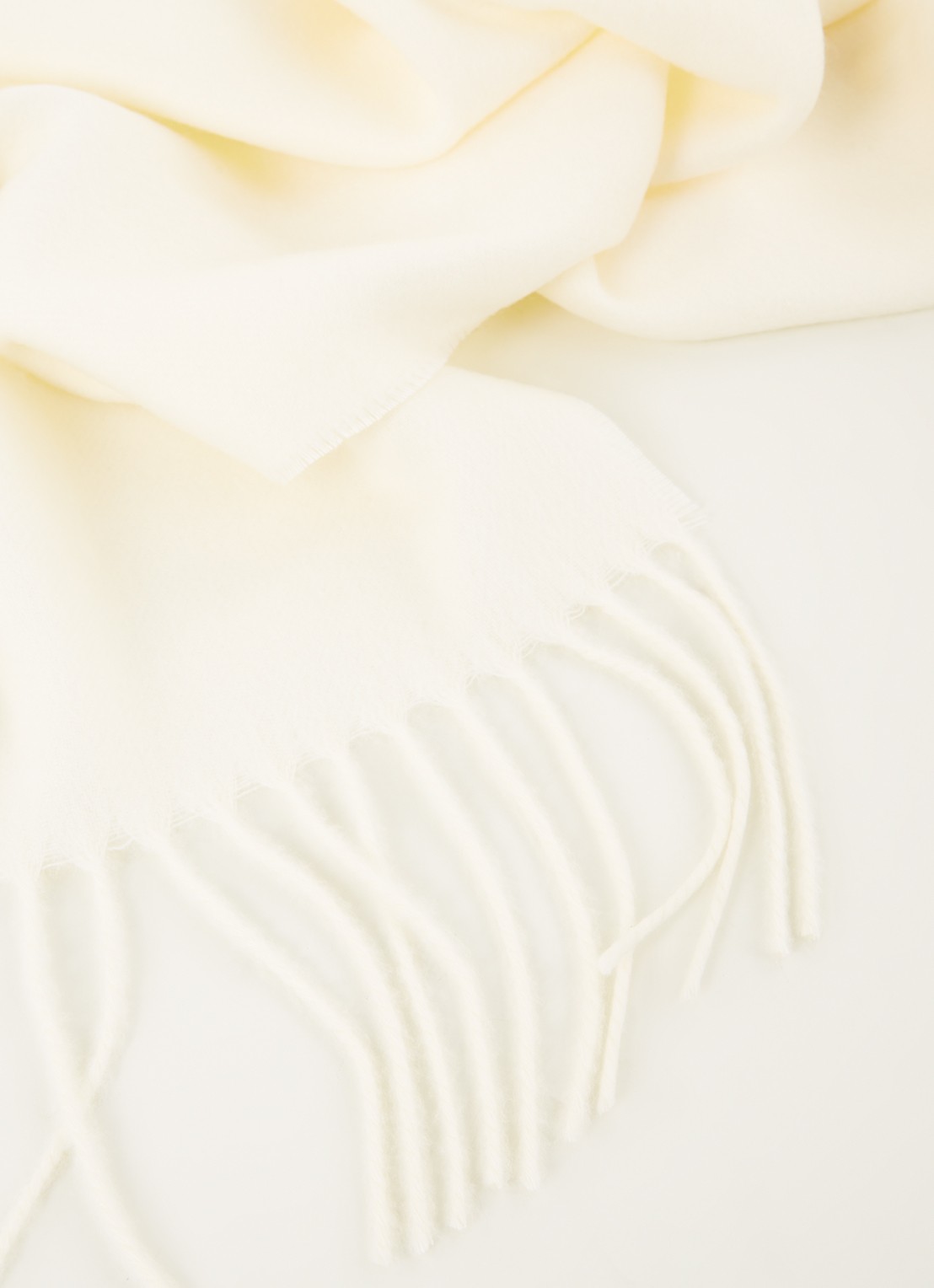 Fraas Sjaal met franjes 200 x 35 cm  - detail 3 gebroken wit
