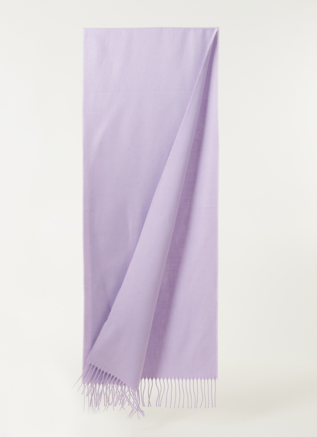 Fraas Sjaal met franjes 200 x 35 cm  - voorkant 2 lavendel