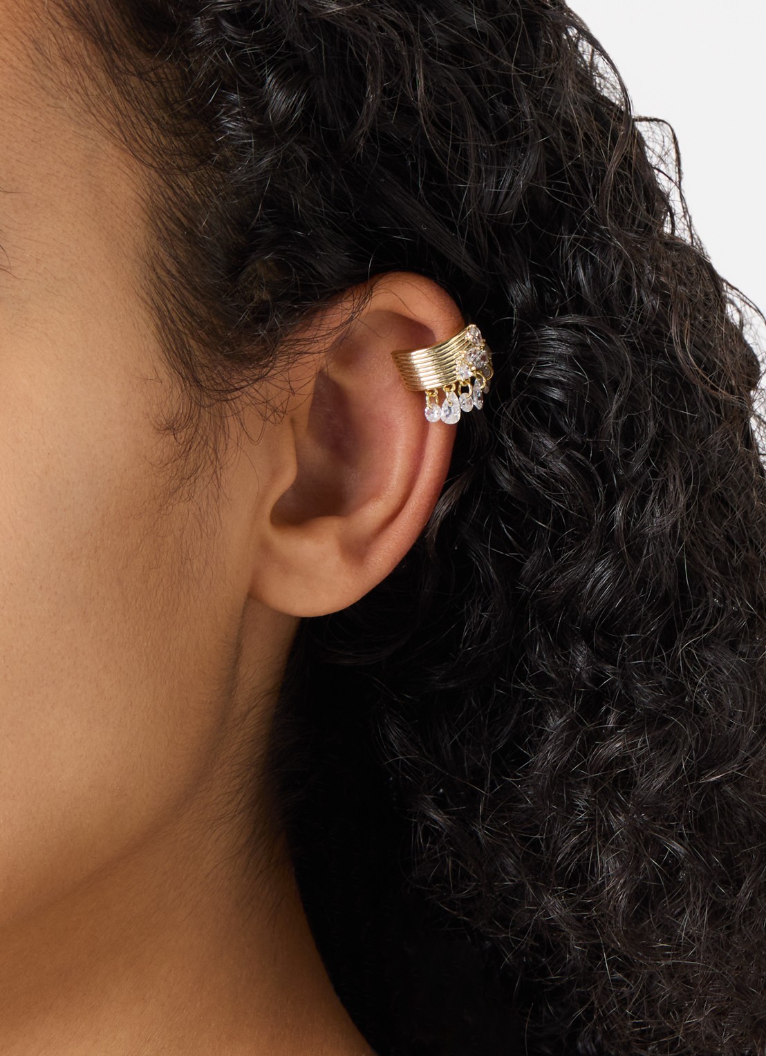 Franky Amsterdam De Alina earcuff verguld - voorkant 2 goud