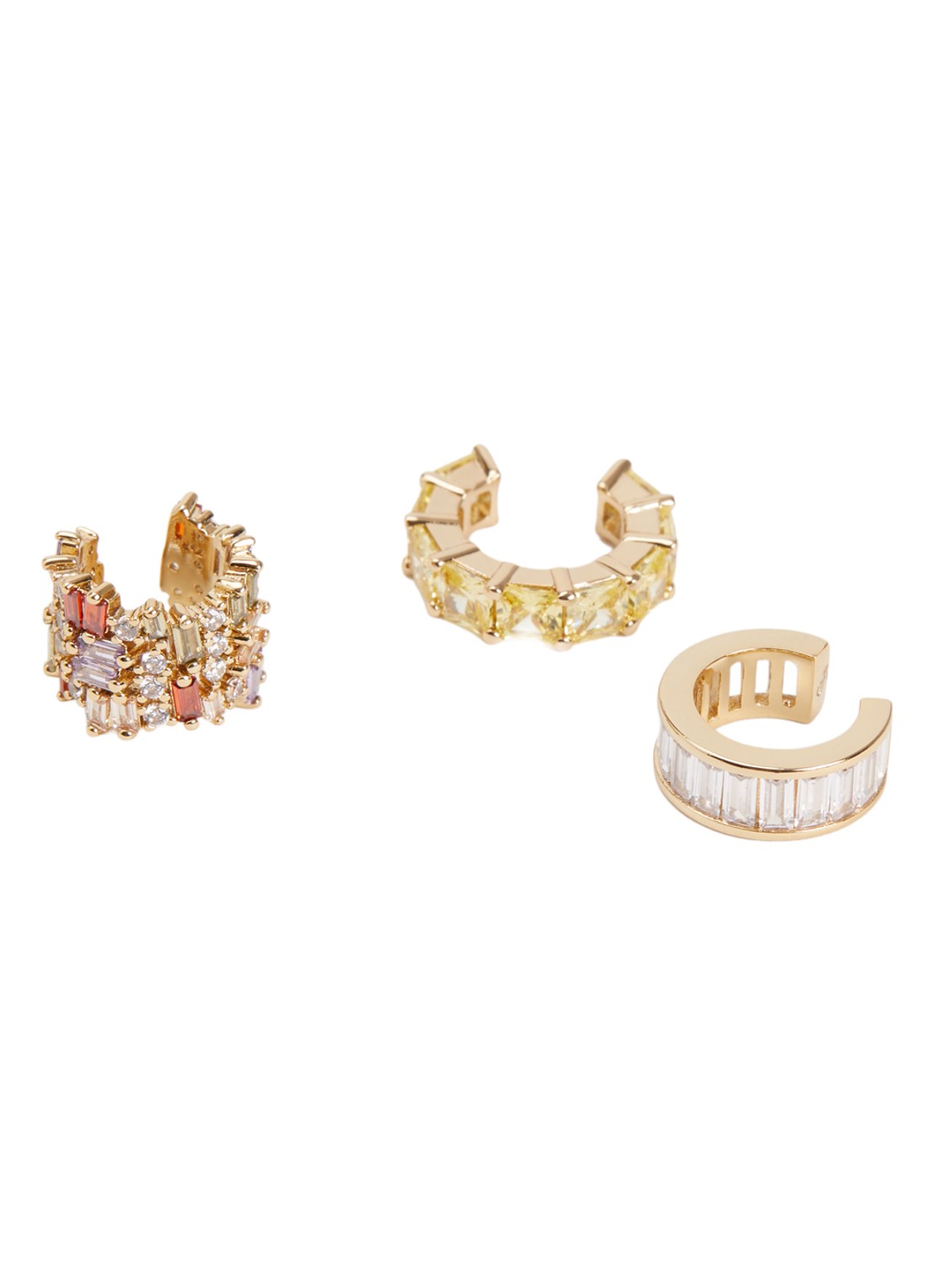 Franky Amsterdam De Holiday Halo ear cuff in set van 3 - detail 2 goud