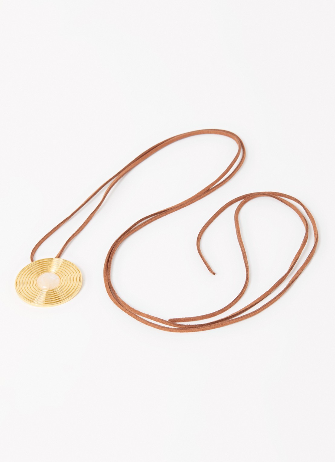 Franky Amsterdam The Kourtney Moonstone hanger verguld - detail goud