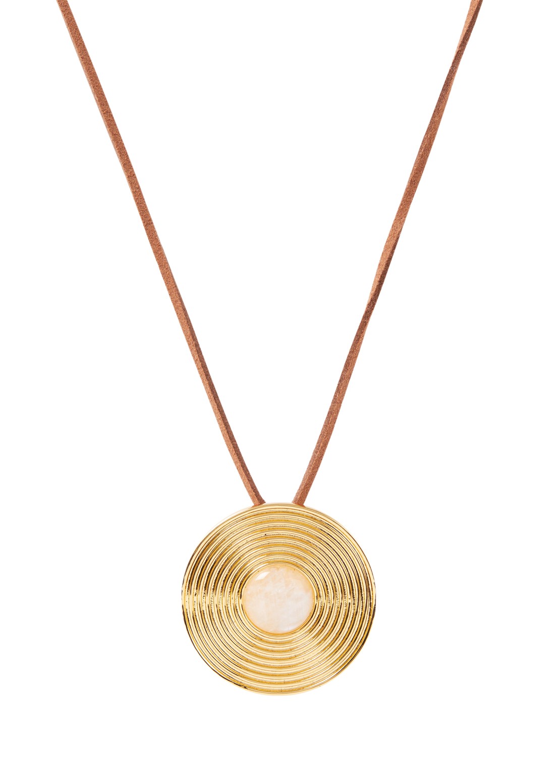 Franky Amsterdam The Kourtney Moonstone hanger verguld - voorkant 4 goud